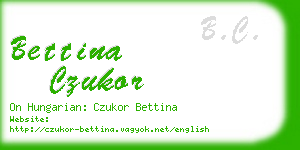 bettina czukor business card